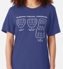 Camiseta ajustada Diagrama del Pedal Subaru