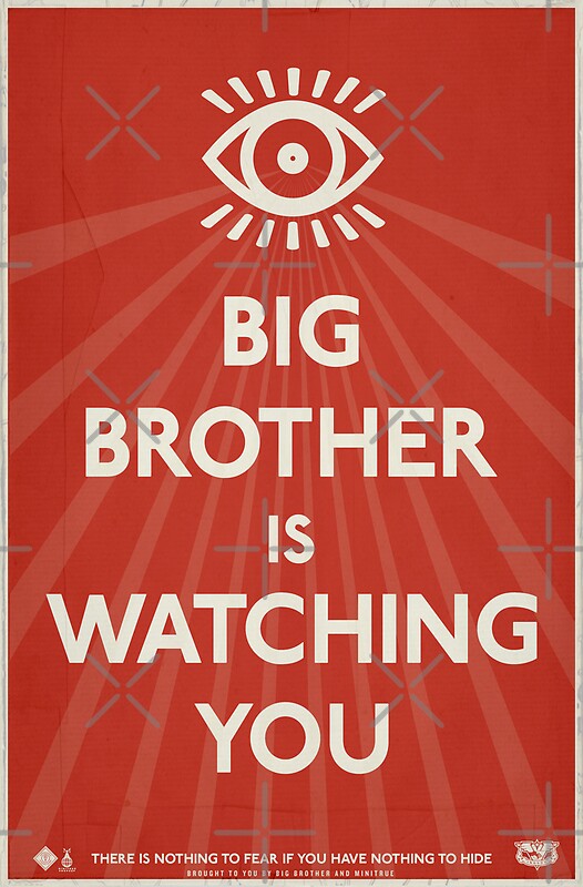 Big Brother Is Watching You Propaganda Posters By Libertymaniacs Redbubble
