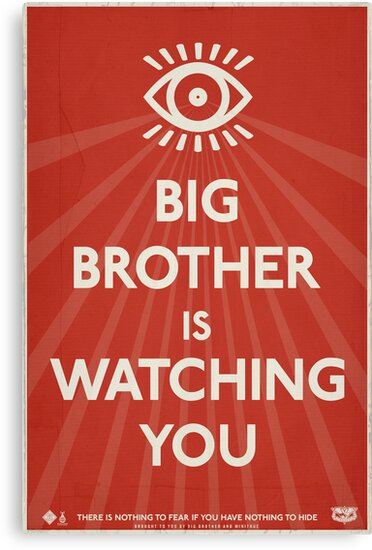 "Big Brother Is Watching You Propaganda" Canvas Prints by ...