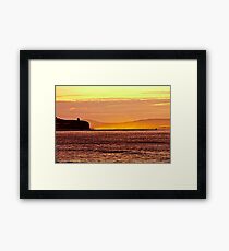 summer sunset over looking Castlerock Beach Framed Print