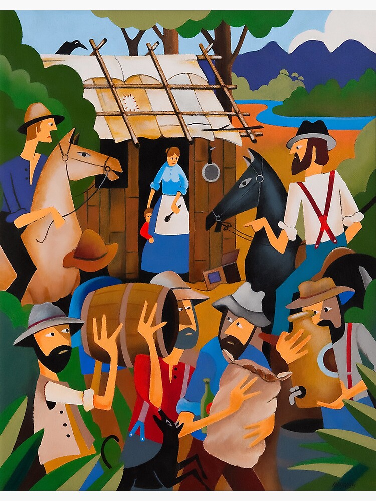 BRADY ROBS MEREDITH'S HUT, 'REDBANKS' 1825 by arttas
