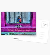 " Window Hug" Valentine's Day Card Postcards