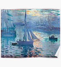 Sonnenaufgang - Marine - Claude Monet - 1873 Poster