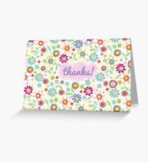 fresh flowers thank you card Greeting Card
