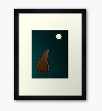Bear (Moon) Framed Print