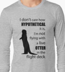 Otters In The Flight Deck Long Sleeve T-Shirt