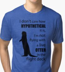 Otters In The Flight Deck Tri-blend T-Shirt