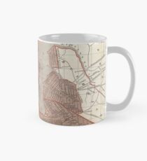 Taza clásica Vintage Map of New York City (1845) 2