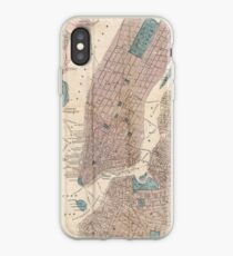 Vinilo o funda para iPhone Vintage Map of New York City (1867)