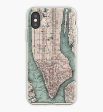 Vinilo o funda para iPhone Mapa vintage de la ciudad de Nueva York (1897)