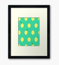 Cute Lemon Pattern Framed Print