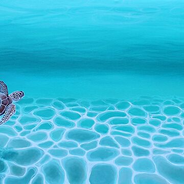Artwork thumbnail, Turquoise Ocean Turtle by grimmhewitt67