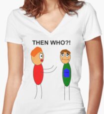 Who ate the cookies? Women's Fitted V-Neck T-Shirt