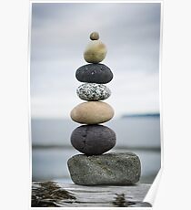 Birch Bay Balanced Rocks Poster