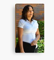 Young businesswoman standing Canvas Print