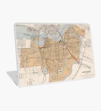 Vintage Map of Ottawa Canada (1915) Laptop Skin