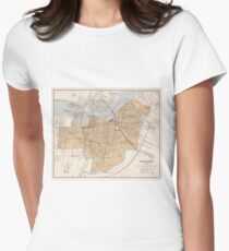 Vintage Map of Ottawa Canada (1915) Women's Fitted T-Shirt