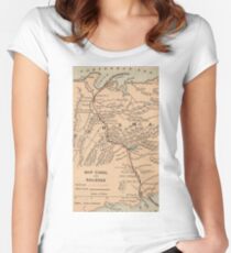 Vintage Map of The Panama Canal (1885) Fitted Scoop T-Shirt