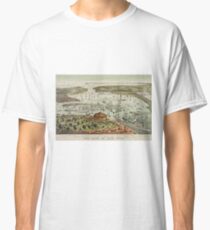 Camiseta clásica Vintage Pictorial Map of The Port of New York