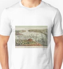 Camiseta unisex Vintage Pictorial Map of The Port of New York