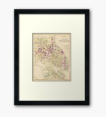 Vintage Map of Portsmouth NH (1892) Framed Print