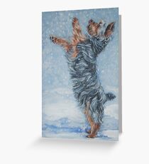 Yorkshire Terrier Fine Art Painting Greeting Card