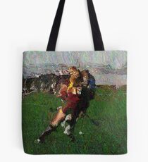 110711 162 0 pointillist field hockey displace Tote Bag