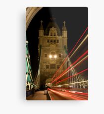 bus over towerbridge Metalldruck