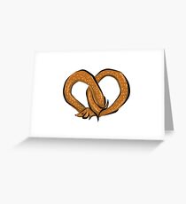 Pretzel Dog Dachshund Greeting Card