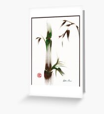 Little Lady - Zen bamboo ladybug painting Greeting Card