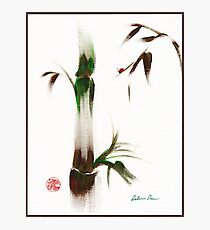 Little Lady - Zen bamboo ladybug painting Photographic Print