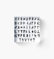 Complete Dalecarlian Runes Acrylic Block