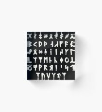 Complete Dalecarlian Runes Inverted Acrylic Block