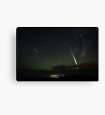 Magnificent Comet Lovejoy and the Space Station Canvas Print