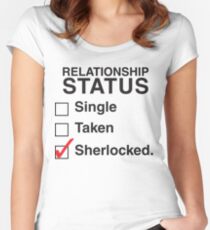 SINGLE TAKEN SHERLOCKED Women's Fitted Scoop T-Shirt