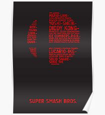 Super Smash Bros. Typography Poster