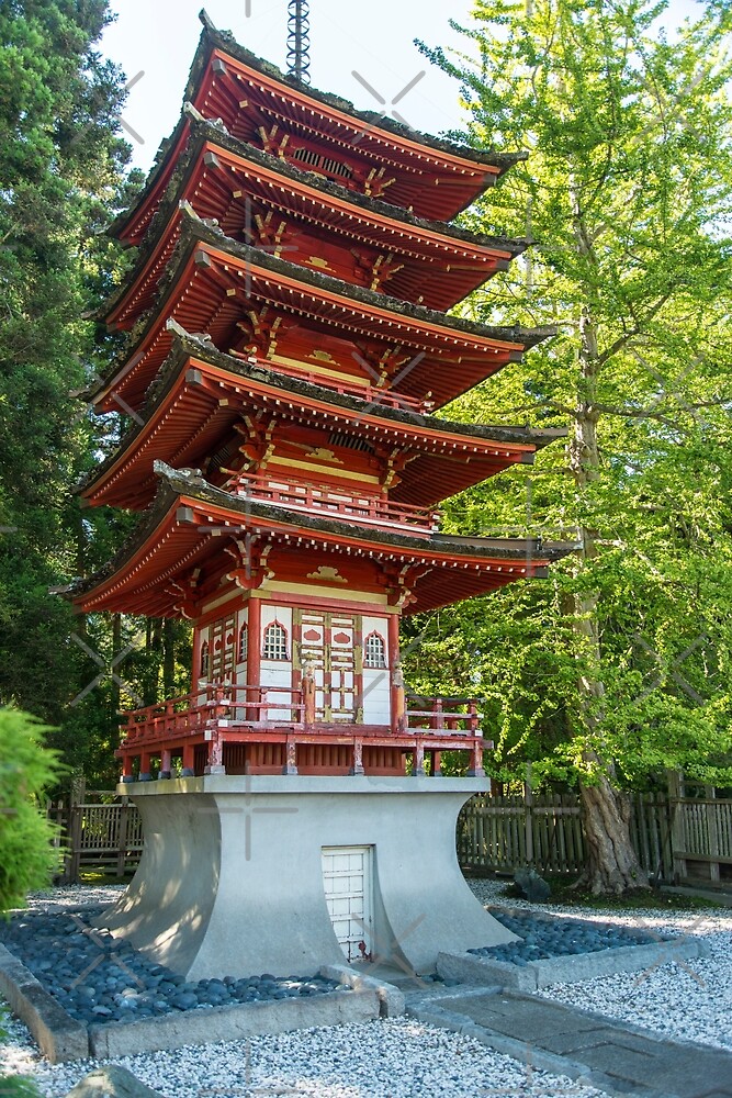 "Pagoda, Japanese Tea Garden" by SusanAdey Redbubble