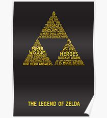 Legend of Zelda Typography Poster