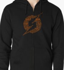 Metroid Typography Zipped Hoodie
