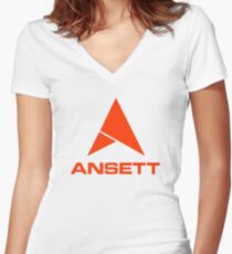 Ansett Australia - 1960's/1970's Livery Women's Fitted V-Neck T-Shirt