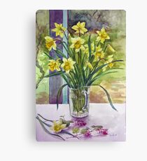 Daffodils in a jug Canvas Print
