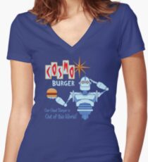 COSMO BURGER! Women's Fitted V-Neck T-Shirt