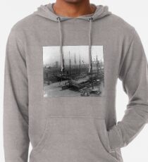 Sudadera con capucha ligera Vintage Ships at Dock NYC Photograph (1908)