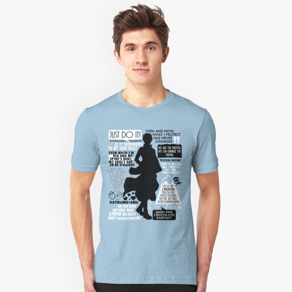 "Gintama - Sakata Gintoki Quotes" T-shirt by Fantality | Redbubble