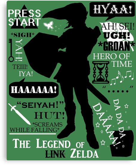 Legend Of Zelda Link Quotes Canvas Prints By Fantality Redbubble