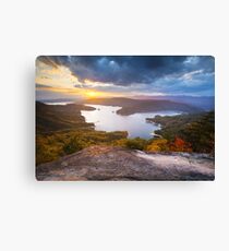 Blue Ridge Mountains Sunset - Jocassee Gold Canvas Print