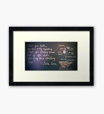 Dalai Lama Quote with Cosmos Framed Print
