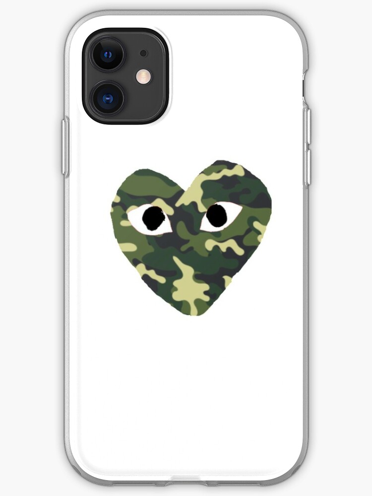 comme des garcons camo heart