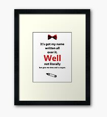 Give Me Time and a Crayon Framed Print
