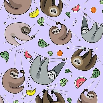 Artwork thumbnail, Sloths in Purple by Nemki